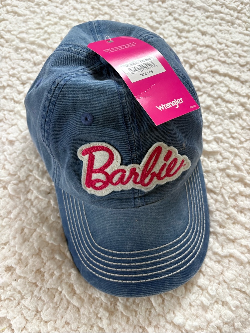 Wrangler x Barbie Kids Blue Denim Baseball Cap- New With Tags